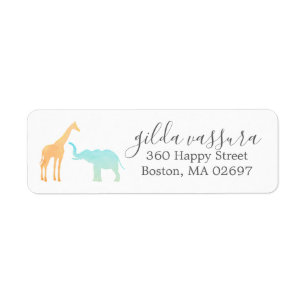 Elegante Giraffe-Elefanten-Baby-Party