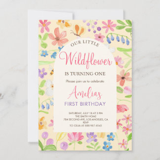 Elegante Girl del Malcantone Wildblume Einladung