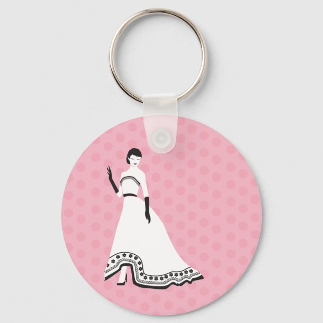 Elegante Girl Schlüsselanhänger (Vorderseite)