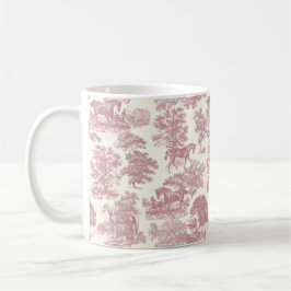 Elegante Girly Chic Rosa Pferde Wandern Kaffeetasse