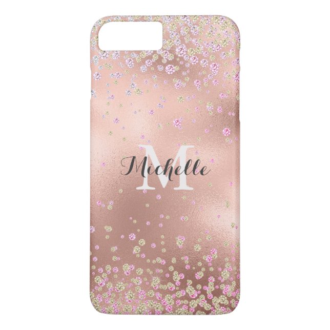 Elegante Girly Imitats Rose Case-Mate iPhone Hülle (Rückseite)