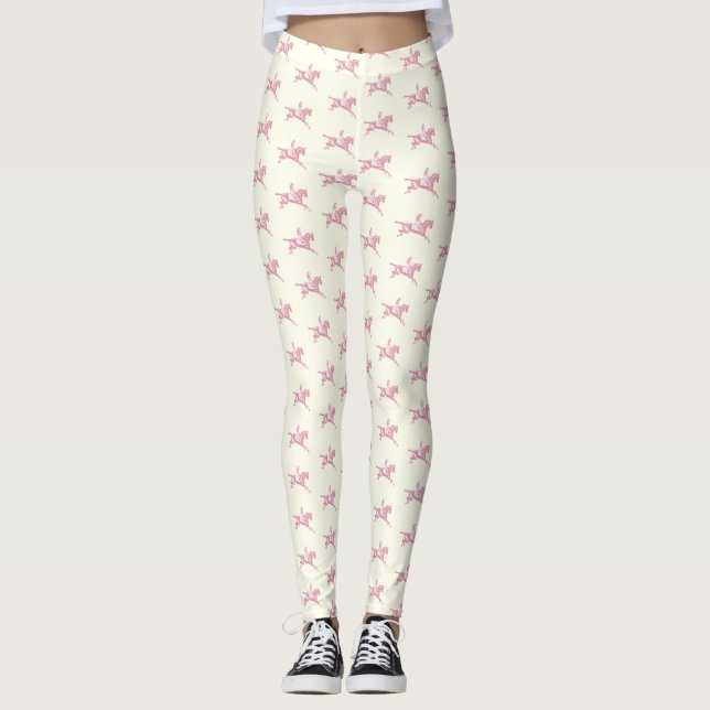 Elegante Girly Pink Leggings (Vorderseite)
