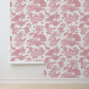 Elegante Girly Pink Toile Tapete