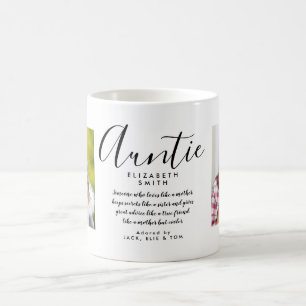 Elegante, girly Schrift Tante Zitat Foto Kaffeetasse
