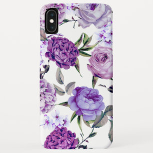 Elegante Girly violette lila lila Blumen Case-Mate iPhone Hülle