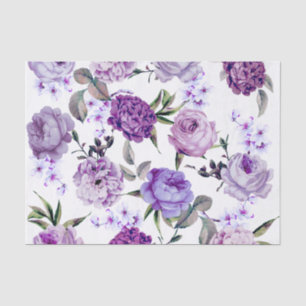Elegante Girly violette lila lila Blumen Seidenpapier