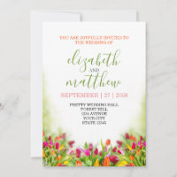 Elegante Girly Wedding Invitation Card