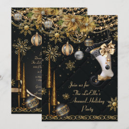 Elegante Glam Holiday Weihnachten Party Einladunge Einladung