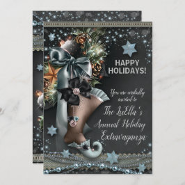 Elegante Glam Holiday Weihnachten Party Einladunge Einladung
