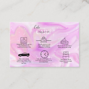 Elegante Glam Holographic Cake Care Business Card Visitenkarte