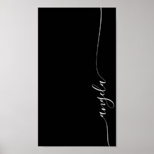 Elegante Glam-Signatur-Telefon-Hintergrundbild Poster