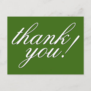 Elegante, glamouröse "Dankeschön!"-Postkarte Postkarte