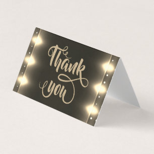 Elegante glänzende Lichter Glitzernde Dankeskarte Visitenkarten