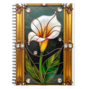 Elegante Glasmalerei Notizblock