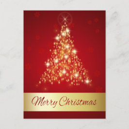 Elegante Glasmen Frohe Weihnachtsbaum Feiertagspostkarte