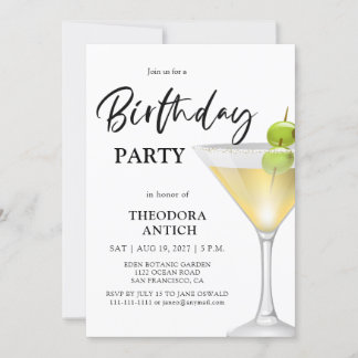 Elegante Glass Geburtstagsparty Einladung