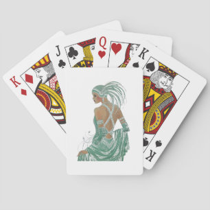 Elegante Glimpen: Grünes, rücksichtsloses Kleidung Spielkarten