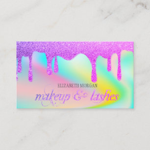 Elegante Glitter-Tropfen Professionell Holografisc Visitenkarte