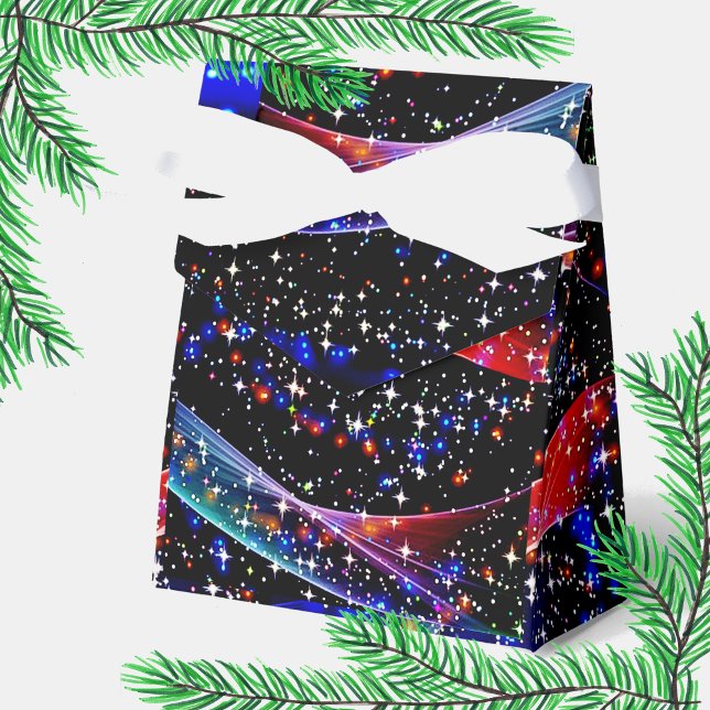 Elegante Glittery Stars, Blau, Rot Rosa Weihnachte Geschenkschachtel (Von Creator hochgeladen)