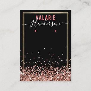 Elegante Glitzer Earring Display Business Card Visitenkarte