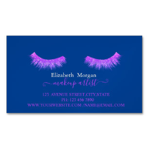 Elegante Glitzer-Faux-Wimpern, Visagist Magnetische Visitenkarte