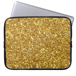 Elegante Glitzern aus Gold Laptopschutzhülle