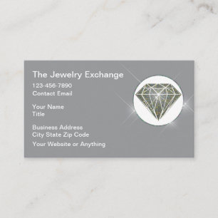 Elegante glitzige Schmuckgeschäft-Bling-Visitenkar Visitenkarte