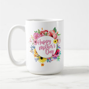 Elegante glückliche Blumen klassische Tasse der