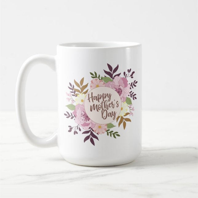 Elegante glückliche Blumen| klassische Tasse der (Links)