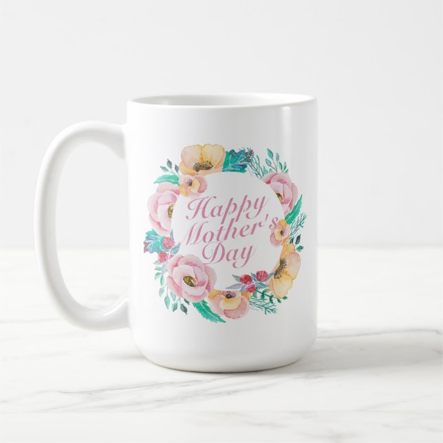 Elegante glückliche Blumen| klassische Tasse der (Links)