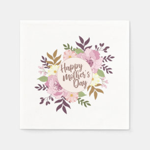 Elegante glückliche Blumenserviette der Mutter Serviette