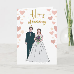 Elegante Glückliche Hochzeits-Grußkarte – Romantis Karte