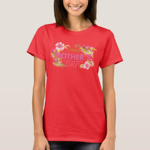 Elegante glückliche mit Blumenmutterschaft Shir T-Shirt