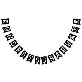 Elegante Glückwunsch Graduate Cap, Diploma Schwarz Wimpelkette