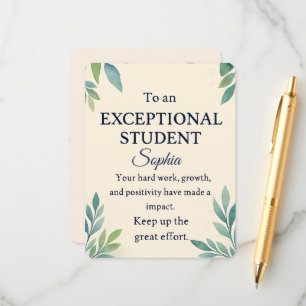 Elegante Glückwunschkarte für eine außergewöhnlich Begleitkarte