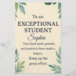 Elegante Glückwunschkarte für eine außergewöhnlich Briefpapier