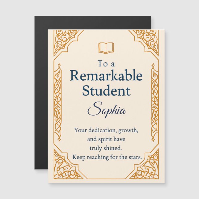 Elegante Glückwunschkarte für einen bemerkenswerte Magnetkarte (Vorne/Hinten)