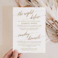 Elegante Gold 12x18" Probe Dinner & Sonntag Brunch