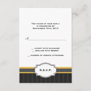 Elegante Gold 50 Jahre UAWG Response Card RSVP Karte