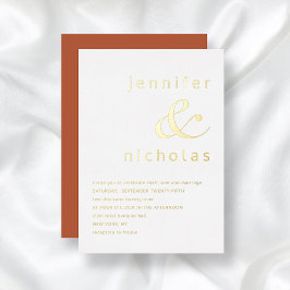 Elegante Gold Ampersand Terracotta auf dem Monte T Folieneinladung