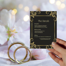 Elegante Gold Art Deco Vintage Details Karte