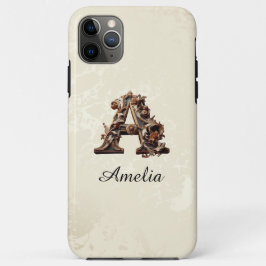Elegante Gold Baroque Monogram Phone Case