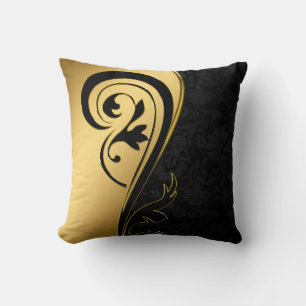 Elegante Gold & Black Art Design Wohngestaltung Kissen