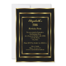 Elegante Gold Black Birthday Party Moderne