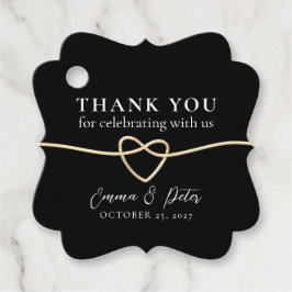 Elegante Gold Black Gastgeschenk Hochzeit Vielen D Geschenkanhänger