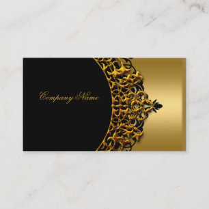 Elegante Gold Black Gold Boutique Mode Visitenkarte