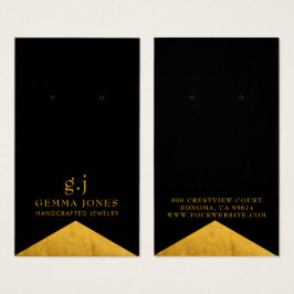 Elegante Gold Black Imitats Foil Jewelry Display C