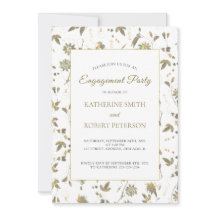 Elegante Gold Blume Weinkultur und Erde Verlobung