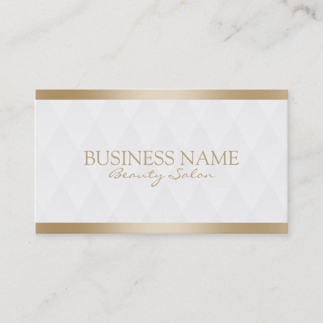 Elegante Gold Border Makeup Artist Business Cards Visitenkarte (Vorderseite)