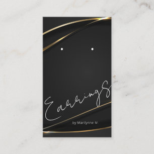 Elegante Gold Boutique Earring Display Card Visitenkarte
